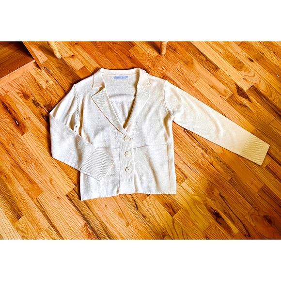 Misslook Light Peach/Pink Knit 3 Button Oversized Sweater Cardigan Size Small - Picture 3 of 9